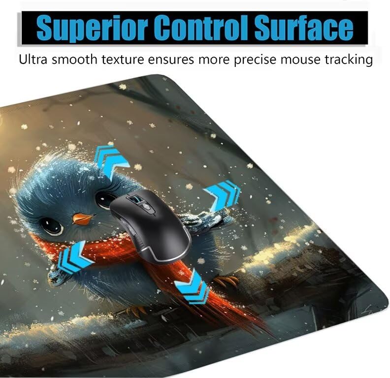 Schreibtischunterlage Anime Mauspad XXL 150x80cm Mousepad Vogel Gaming Mauspad mit Nicht rutschender Unterlage, Vernähte Kanten WassXerdicht Anti-Rutsch Maus Pad für Laptop, Office Geschenke F0-803 Bild 5