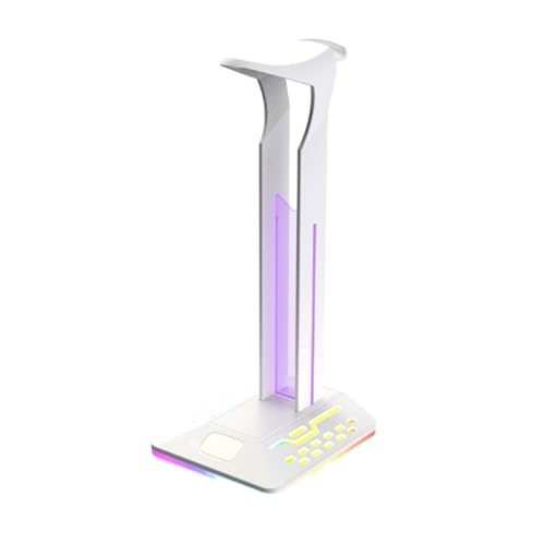 Kopfhörerständer, RGB-Gaming-Kopfhörerständer mit 2 USB-Ladeanschlüssen, 7 Lichtmodi Headset-Ständer(B) Bild 1