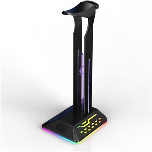 Kopfhörerständer, RGB-Gaming-Kopfhörerständer mit 2 USB-Ladeanschlüssen, 7 Lichtmodi Headset-Ständer(B) Bild 3
