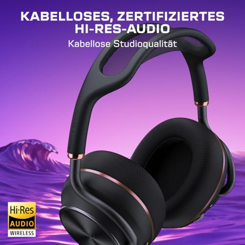 Turtle Beach Stealth Pro II Wireless Premium Gaming-Headset für PC, PS5, PS4 – zertifiziertes Hi-Res 24-bit Audio, Dolby Atmos Spatial Audio, Geräuschunterdrückung, Schwarz Bild 2