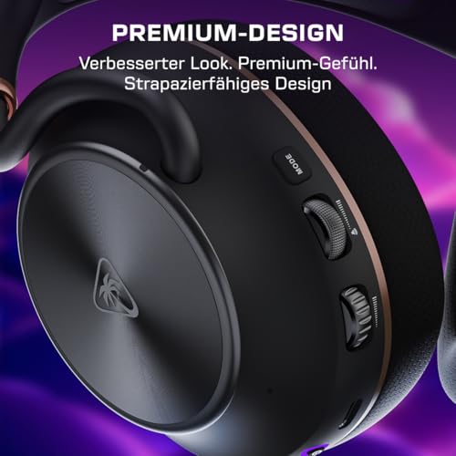 Turtle Beach Stealth Pro II Wireless Premium Gaming-Headset für PC, PS5, PS4 – zertifiziertes Hi-Res 24-bit Audio, Dolby Atmos Spatial Audio, Geräuschunterdrückung, Schwarz Bild 4