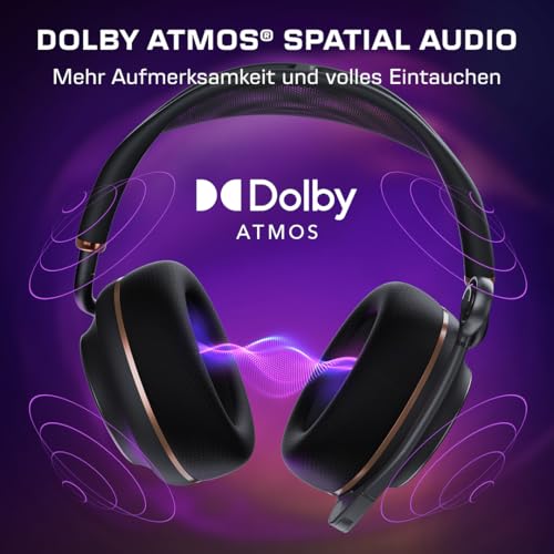 Turtle Beach Stealth Pro II Wireless Premium Gaming-Headset für PC, PS5, PS4 – zertifiziertes Hi-Res 24-bit Audio, Dolby Atmos Spatial Audio, Geräuschunterdrückung, Schwarz Bild 6