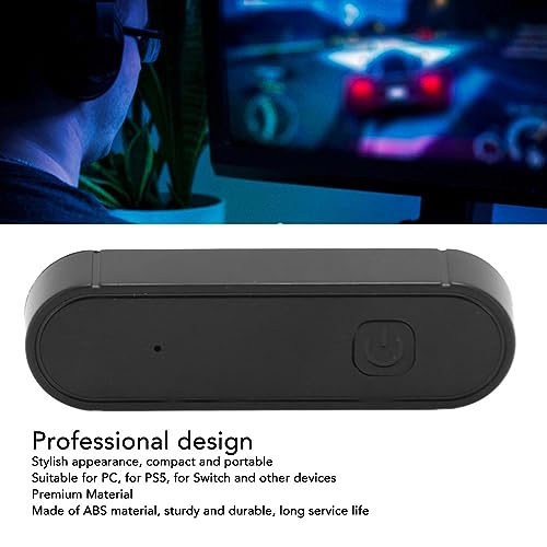CHEOTIME Bluetooth-Adapter, BT 5.0 Audiosender, kabelloser Adapter mit geringer Latenz, 8–10 m Reichweite, Plug-Play für Gaming-Konsole, PC-Headset mit Mikrofon Bild 2