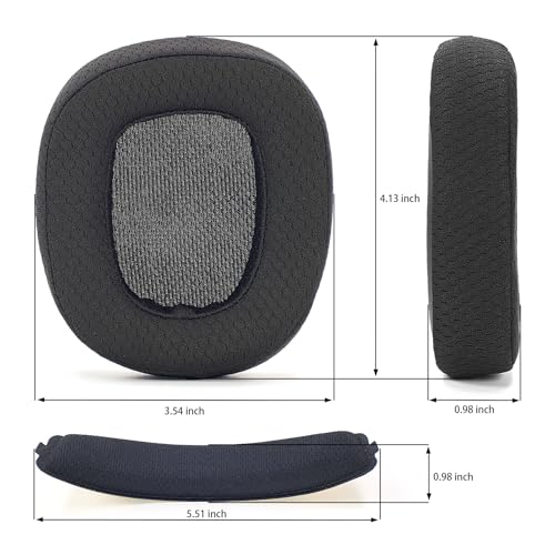defean Ersatz Ohrmassen kompatibel mit Logitech G935 G933 G635 G633 Gaming Headset (Ohrmassen + Kopfband) Bild 3