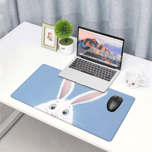 blau Mauspad 900x500x3mm, Mousepad Gaming Mauspad Hase Mousepad XXL, Mouse Pad mit Vernähten Kanten und rutschfeste Gummibasis, Schreibtisch Zubehör, Maus Pad für Gaming Tastatur und Maus, f-192 Bild 3