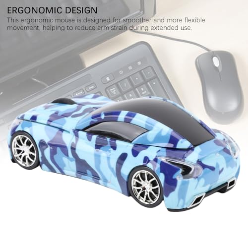 Sxhlseller 2,4 G Kabellose Maus, 1600 DPI, Ergonomische Leise Maus mit USB-Empfänger, Wiederaufladbarer für PC, Laptop, Desktop, Büro, Gaming, Lernen (Blue) Bild 2