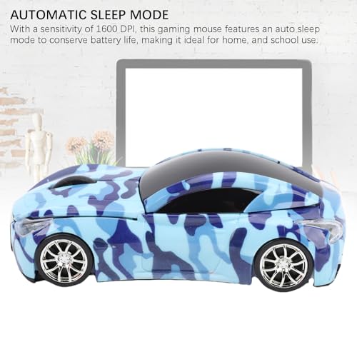 Sxhlseller 2,4 G Kabellose Maus, 1600 DPI, Ergonomische Leise Maus mit USB-Empfänger, Wiederaufladbarer für PC, Laptop, Desktop, Büro, Gaming, Lernen (Blue) Bild 3