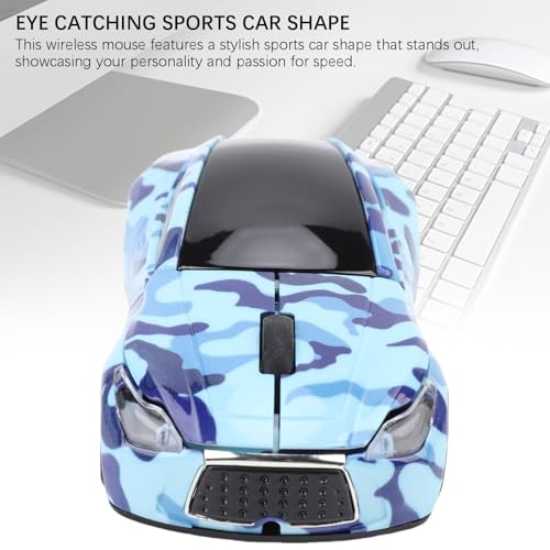 Sxhlseller 2,4 G Kabellose Maus, 1600 DPI, Ergonomische Leise Maus mit USB-Empfänger, Wiederaufladbarer für PC, Laptop, Desktop, Büro, Gaming, Lernen (Blue) Bild 4
