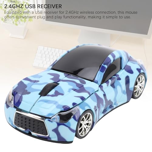 Sxhlseller 2,4 G Kabellose Maus, 1600 DPI, Ergonomische Leise Maus mit USB-Empfänger, Wiederaufladbarer für PC, Laptop, Desktop, Büro, Gaming, Lernen (Blue) Bild 5