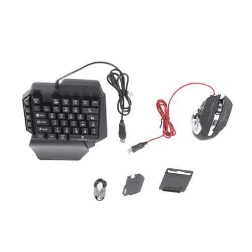 Sxhlseller Einhand-Gaming-Tastatur und -Maus-Kombination, Mechanische Tastatur mit 35 RGB-Hintergrundbeleuchtung und 5.0-Konverter für PC Mobile Gaming Bild 1