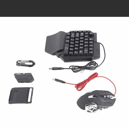 Sxhlseller Einhand-Gaming-Tastatur und -Maus-Kombination, Mechanische Tastatur mit 35 RGB-Hintergrundbeleuchtung und 5.0-Konverter für PC Mobile Gaming Bild 5