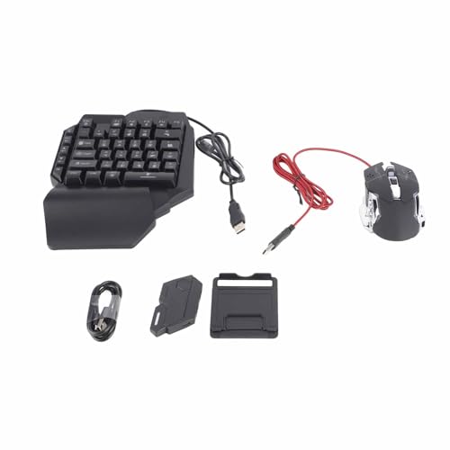 Sxhlseller Einhand-Gaming-Tastatur und -Maus-Kombination, Mechanische Tastatur mit 35 RGB-Hintergrundbeleuchtung und 5.0-Konverter für PC Mobile Gaming Bild 6