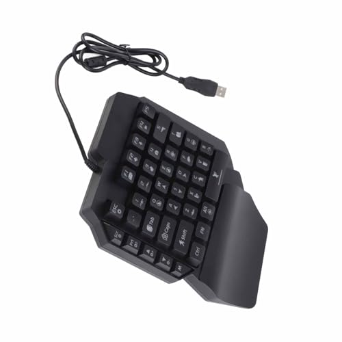 Sxhlseller Einhand-Gaming-Tastatur und -Maus-Kombination, Mechanische Tastatur mit 35 RGB-Hintergrundbeleuchtung und 5.0-Konverter für PC Mobile Gaming Bild 7