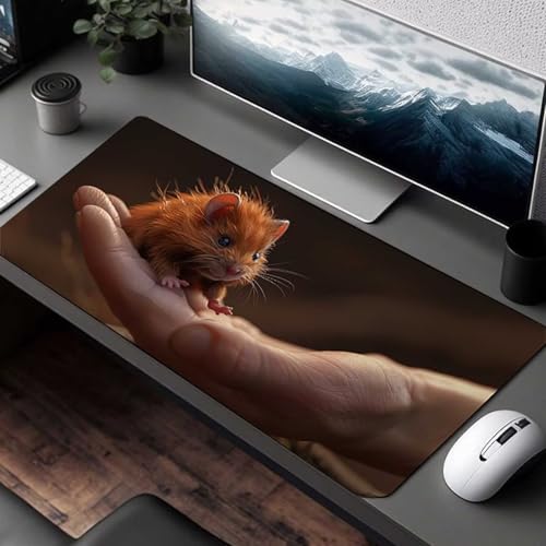 Mousepad 140 x 60cm Gaming Mauspad mit Genähten Kanten, Gelb Maus Mouse Pad Verlängertes Großes Mousepad XXL, Gaming Mauspad mit rutschfeste Gummibasis Schreibtisch Zubehör, Geschenke PjY10029 C-O Bild 3