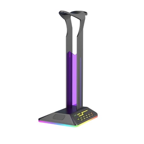 Kopfhörerständer, RGB-Gaming-Kopfhörerständer mit 2 USB-Ladeanschlüssen, 7 Lichtmodi Headset-Ständer(A) Bild 1