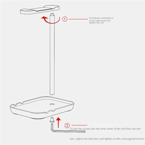Kopfhörerständer, Aluminiumlegierung Universal Gaming Unter Schreibtisch Kopfhörer Zubehör Headset Ständer Bild 3