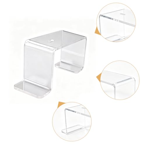 Riven Kopfhörerständer, Wandhalterung Kopfhörerhalter, 2 Pack Gaming Headset Stand, Acryl Rack Hält 4 Kopfhörer, Passt Alle Kopfhörer, Transparent Bild 5