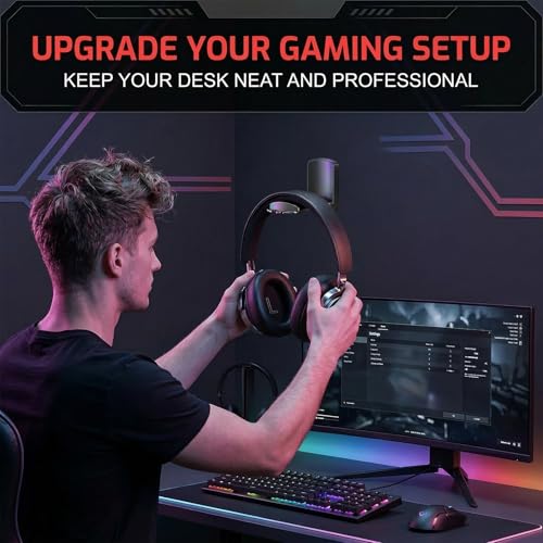 Faltbar & Klein Headset Halterung, Kopfhörer Halter - Selbstklebender Gaming Headset Ständer für Schreibtisch/Wand, Kopfhörerhalter Headphone Haken Kleben für Airpods Max, Gaming Zubehör Bild 5