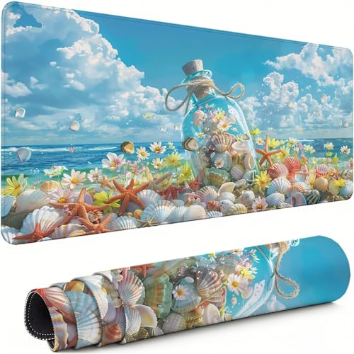Gaming Mauspad XXL 1600x800x3mm Hülse Mousepad, Große Speed rutschfeste Schreibtischunterlage Flasche Verbessert Präzision und Geschwindigkeit mit Stoßdämpfung für Tastatur und Maus Homeoffice xg-821 Bild 1
