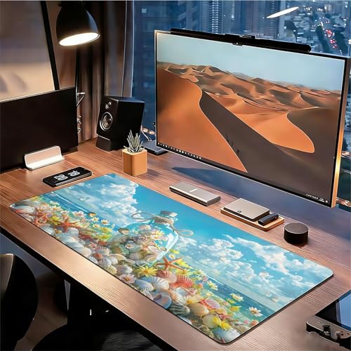 Gaming Mauspad XXL 1600x800x3mm Hülse Mousepad, Große Speed rutschfeste Schreibtischunterlage Flasche Verbessert Präzision und Geschwindigkeit mit Stoßdämpfung für Tastatur und Maus Homeoffice xg-821 Bild 3