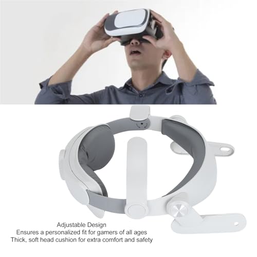 Verstellbarer VR-Kopfband mit Gewichtsausgleichsdesign, Schutzband-Ersatz für VR-Headset, inklusive weicher Kopfkissen für EIN Komfortables Gaming-Erlebnis Bild 4