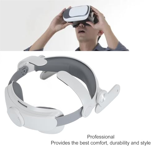 Verstellbarer VR-Kopfband mit Gewichtsausgleichsdesign, Schutzband-Ersatz für VR-Headset, inklusive weicher Kopfkissen für EIN Komfortables Gaming-Erlebnis Bild 5