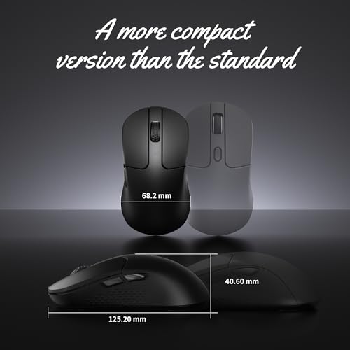 Keychron M3 Kabellose optische Maus, 2.4 GHz/Bluetooth 5.2, 1000 Hz, programmierbarer, PixArt 3311 Sensor, 12000 DPI/300 IPS, leicht und ergonomisch, Gaming-Maus für Windows, Mac und Linux – Schwarz Bild 7