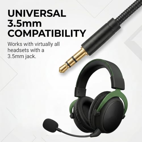 Ersatz Gaming Mikrofonarm Mit 3,5 mm Stereo Klinke Flexibles Headset Mikrofon Für Gaming Und Streaming Kompatibel mit Logitech G Pro X Bild 3