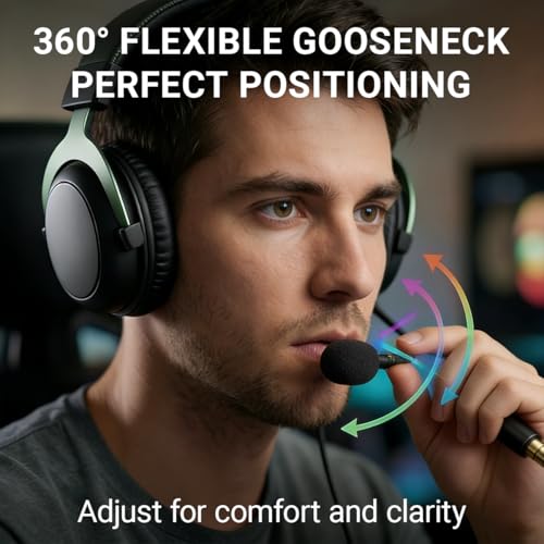 Ersatz Gaming Mikrofonarm Mit 3,5 mm Stereo Klinke Flexibles Headset Mikrofon Für Gaming Und Streaming Kompatibel mit Logitech G Pro X Bild 7