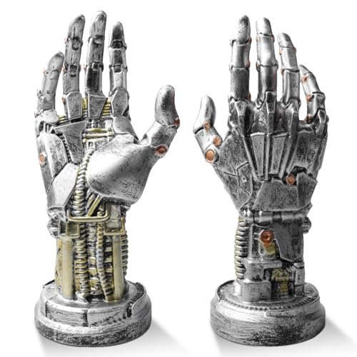 BORDEAG Cyberpunk Kopfhörerständer, Kopfhörer und Controller Halter aus Hochwertigem Harz und Metalloptik, Gaming Headset Halterung und Controller Ständer, Geeignet für Vitrine Schreibtischdekoration Bild 3