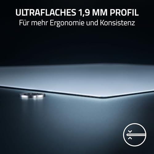 Razer Atlas Pro - Ultradünnes Premium-Gaming-Mauspad aus gehärtetem Glas - Ultraflaches 1,9 mm - Ultraglatte Oberfläche - Optimiert für die optischen Sensoren - 500 x 400 mm | Weiß Bild 2