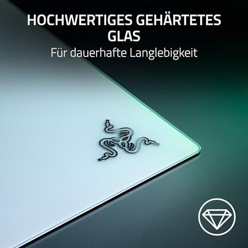 Razer Atlas Pro - Ultradünnes Premium-Gaming-Mauspad aus gehärtetem Glas - Ultraflaches 1,9 mm - Ultraglatte Oberfläche - Optimiert für die optischen Sensoren - 500 x 400 mm | Weiß Bild 3