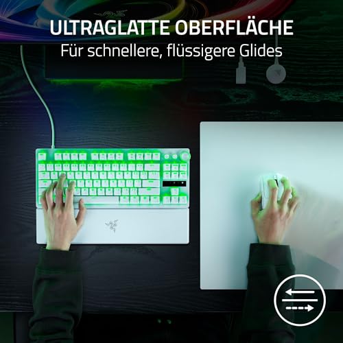 Razer Atlas Pro - Ultradünnes Premium-Gaming-Mauspad aus gehärtetem Glas - Ultraflaches 1,9 mm - Ultraglatte Oberfläche - Optimiert für die optischen Sensoren - 500 x 400 mm | Weiß Bild 5