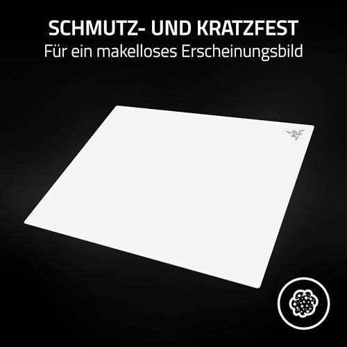 Razer Atlas Pro - Ultradünnes Premium-Gaming-Mauspad aus gehärtetem Glas - Ultraflaches 1,9 mm - Ultraglatte Oberfläche - Optimiert für die optischen Sensoren - 500 x 400 mm | Weiß Bild 6