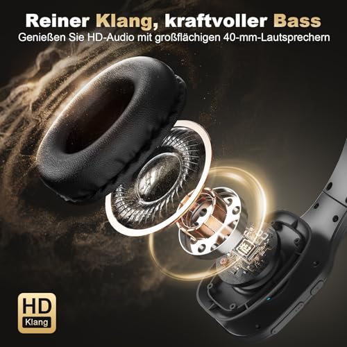ShinePick Bluetooth Headset für LKW-Fahrer, Kabelloser EIN-Ohr-Kopfhörer mit Rauschunterdrückendem Mikrofon, Stummschalttaste, Freisprechen, 60 Std. Akkulaufzeit für Callcenter, Büro und Handy Bild 5