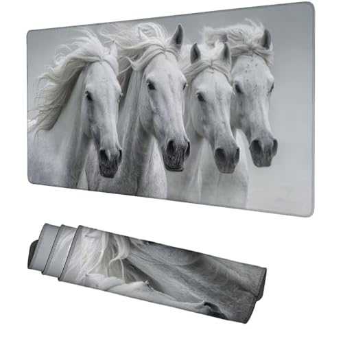 Tier Mauspad 900x500x3mm, Mousepad Gaming Mauspad grau Mousepad XXL, Mouse Pad mit Vernähten Kanten und rutschfeste Gummibasis, Schreibtisch Zubehör, Maus Pad für Gaming Tastatur und Maus, f-284 Bild 1