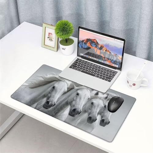 Tier Mauspad 900x500x3mm, Mousepad Gaming Mauspad grau Mousepad XXL, Mouse Pad mit Vernähten Kanten und rutschfeste Gummibasis, Schreibtisch Zubehör, Maus Pad für Gaming Tastatur und Maus, f-284 Bild 3