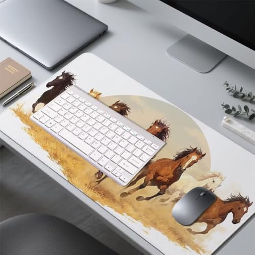 Tier Mauspad 900x500x3mm, Mousepad Gaming Mauspad Weiß Mousepad XXL, Mouse Pad mit Vernähten Kanten und rutschfeste Gummibasis, Schreibtisch Zubehör, Maus Pad für Gaming Tastatur und Maus, f-282 Bild 4