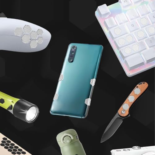 Sxhlseller Sechskant-strukturierter, Rutschfester Acryl-Aufkleber für Gaming-Maus-Handys, Schweißabsorbierende Aufkleber, Breite Anwendung, 10 Stück Bild 2