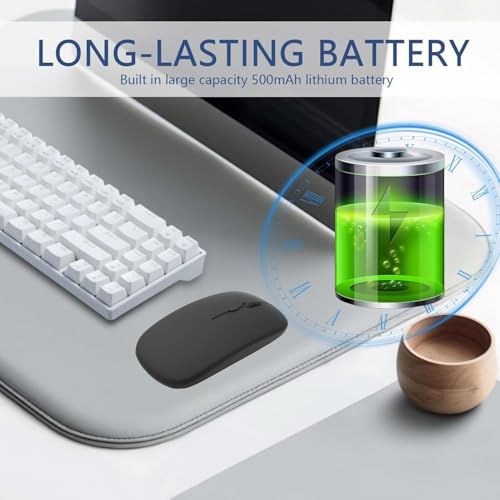 Bluetooth Maus Wiederaufladbare Bluetooth 5.2 Dual Mode kompatibel mit MacBook Pro/Air/iPad (iOS 13)/Laptops/PCs,3 DPI Einstellbares Bild 5