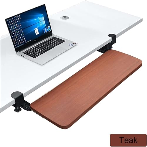 Extra breite Tastaturablage unter dem Schreibtisch, passend für Tastaturen und Mäuse, ergonomische Handgelenkstütze, 520/650/750 x 250 mm, ideal für Heimbüro und Gaming-Setup Bild 3