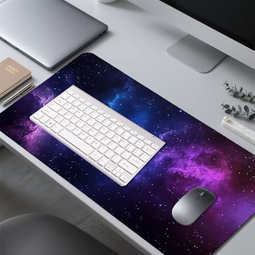Fantasie Mauspad 900x500x3mm, Mousepad Gaming Mauspad Lila Mousepad XXL, Mouse Pad mit Vernähten Kanten und rutschfeste Gummibasis, Schreibtisch Zubehör, Maus Pad für Gaming Tastatur und Maus, f-318 Bild 4