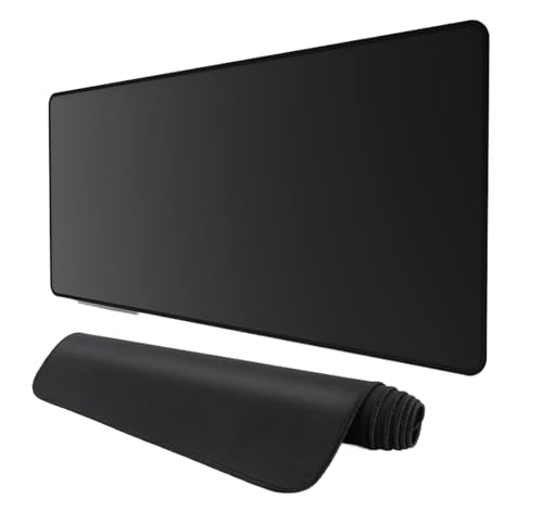 XXL Schwarzes Mauspad Gaming Mousepad Große Gamer Mause Schreibtischunterlage Tastatur Computer(90x40 cm) Bild 1