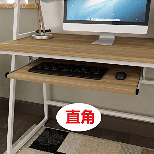 Ergonomische Tastaturablage unter dem Schreibtisch, verstellbar, 54 x 27 cm, ausziehbare Plattform, platzsparende Maus- und Tastaturunterstützung, weiß, ideal für Heimbüro und Gaming-Setup Bild 4