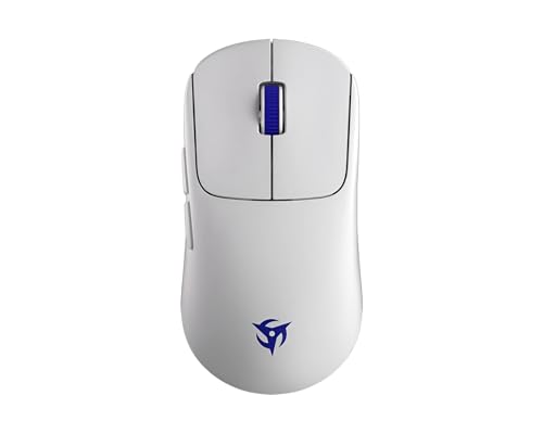 Ninjutso Ten Air Kabellose Gaming Maus 45g, AimNinja PAW3950 Sensor, 30.000 DPI, Polling Rate 8000Hz, 95h Akku - Weiß Bild 1