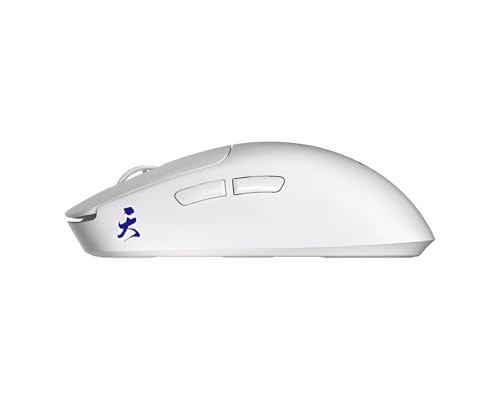 Ninjutso Ten Air Kabellose Gaming Maus 45g, AimNinja PAW3950 Sensor, 30.000 DPI, Polling Rate 8000Hz, 95h Akku - Weiß Bild 2
