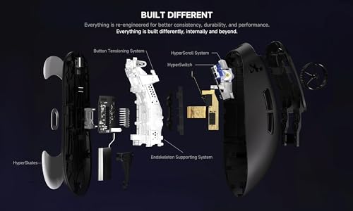Ninjutso Ten Air Kabellose Gaming Maus 45g, AimNinja PAW3950 Sensor, 30.000 DPI, Polling Rate 8000Hz, 95h Akku - Weiß Bild 3