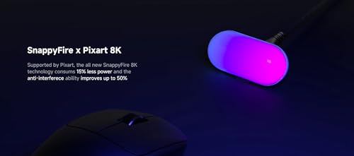 Ninjutso Ten Air Kabellose Gaming Maus 45g, AimNinja PAW3950 Sensor, 30.000 DPI, Polling Rate 8000Hz, 95h Akku - Weiß Bild 7