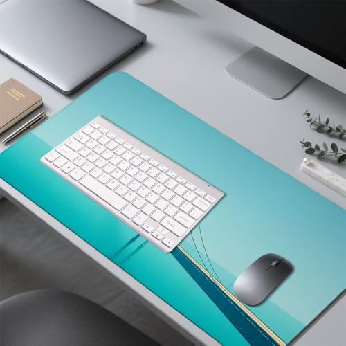 Brücke Mauspad 900x500x3mm, Mousepad Gaming Mauspad blau Mousepad XXL, Mouse Pad mit Vernähten Kanten und rutschfeste Gummibasis, Schreibtisch Zubehör, Maus Pad für Gaming Tastatur und Maus, f-354 Bild 4