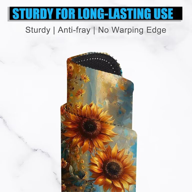Schreibtischunterlage Sonnenblume Mauspad XXL 150x80cm Mousepad Anlage Gaming Mauspad mit Nicht rutschender Unterlage, Vernähte Kanten WassXerdicht Anti-Rutsch Maus Pad für PC, MacBook, Laptop F0-902 Bild 3